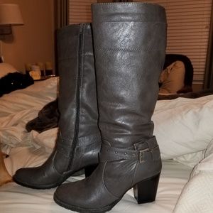 Sonoma, grey, knee high boots, 7.5